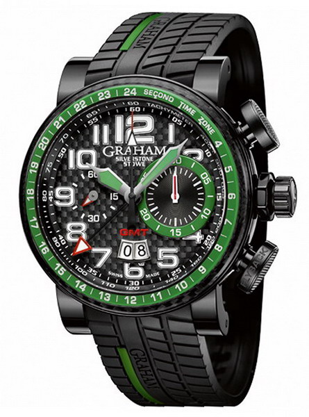 GRAHAM LONDON 2BLCB.B07A.K56N Silverstone Stowe GMT Green replica watch
